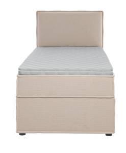 Clara Boxspringbett 90x200, Bettkästen Beige - Breite: 90 cm