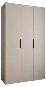 Drehtürenschrank Como 4 Beige - Schwarz - 140 x 50 cm