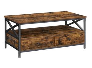 Couchtisch mit Schubladen Braun - Holzwerkstoff - 55 x 45 x 100 cm