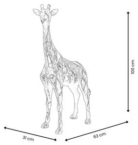 Große Harzskulptur Giraffe Kunststoff - 63 x 100 x 31 cm