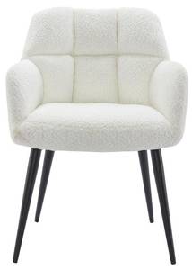 Chaise PEGA Lot de 2 Blanc - Textile - 62 x 78 x 58 cm