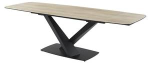 Table extensible MALATA Noir - Verre - 90 x 76 x 260 cm