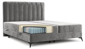 Boxspringbett Aggaz Grau - Breite: 200 cm