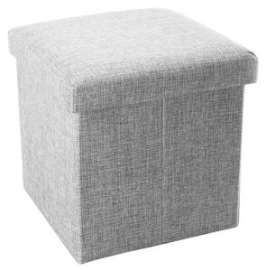 Sitzhocker Sitzwürfel Fußhocker Hocker Grau - Textil - 38 x 38 x 38 cm