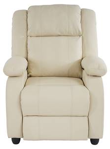 Fauteuil relax Lincoln Beige - Cuir synthétique - 84 x 102 x 93 cm
