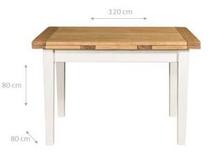 Table de Cuisine Country style Marron - Blanc