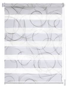 Doppelrollo Klemmfix Grau - Weiß - 60 x 150 cm