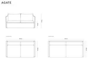 ausklappbares Sofa AGATE 2 Sitzplätze Gelb