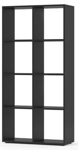 Etagère Scutum noir 8 compartiments Noir - 72 x 143 x 29 cm