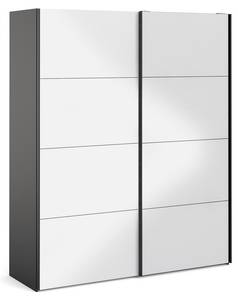 Armoire à portes coulissantes Veto B183 Noir - Noir brillant - Blanc