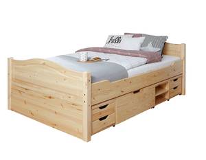 Doppelbett Leni 140 inkl. Schubkasten Braun - Holz teilmassiv - 149 x 78 x 211 cm