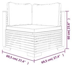 Garten-Lounge-Set 3028565-7 (5-teilig) Braun - Cremeweiß - Weiß