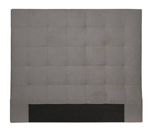 Tête de lit capitonnée en tissu MEGAN Gris - Profondeur : 162 cm