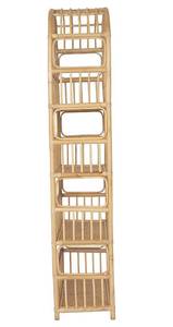 Standregal IRISOU Beige - Rattan - 35 x 180 x 65 cm