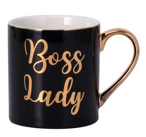 "Boss Lady" Tasse Schwarz Gold Schwarz - Keramik - 12 x 9 x 9 cm