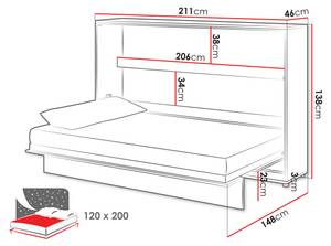 Schrankbett Bed Concept BC-05 Weiß