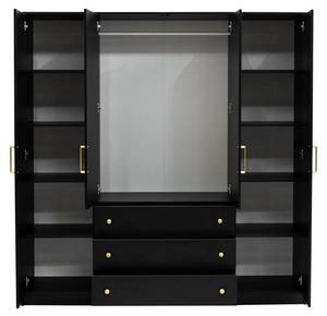 Kleiderschrank LIZANDRO Schwarz - Holzwerkstoff - 58 x 200 x 196 cm