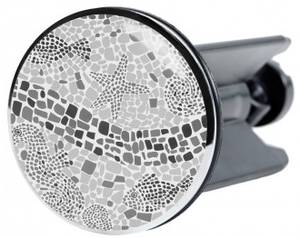 Waschbeckenstöpsel Mosaic World Grey Grau - Kunststoff - 4 x 7 x 7 cm