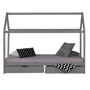 Hausbett mit Bettkasten 2080 Grau - 98 x 160 cm