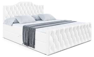 Boxspringbett VILA-1-Z Hochglanz Weiß - Breite: 140 cm - H3