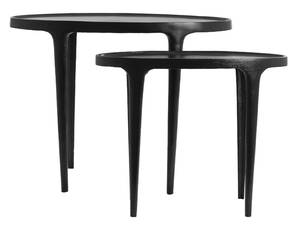 Table d'appoint ARICA lot de 2 Noir - Métal - 33 x 53 x 70 cm