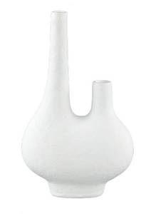 Vase Hann Weiß - Kunststoff - 10 x 36 x 22 cm