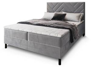 Boxspringbett ROKIS Hellgrau - Breite: 180 cm