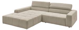 Ecksofa RENO Beige - Armlehne davorstehend links - Ecke davorstehend links