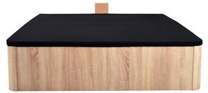 BETTKASTEN SPIRO mit Lattenrost Braun - Holzwerkstoff - 140 x 35 x 191 cm