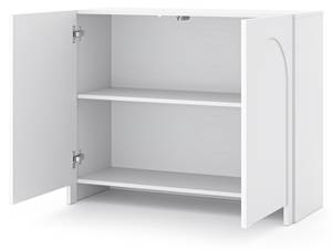 Buffet ARCO SB100 2D Blanc - Bois manufacturé - Matière plastique - 100 x 81 x 35 cm