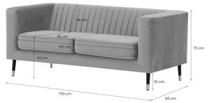 Zweisitzer-Sofa Slender Braun