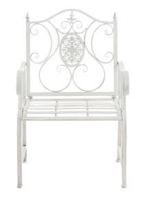 Chaises de jardin Punjab Lot de 2 Blanc - Métal - 62 x 94 x 53 cm