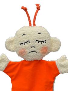 Handpuppe Emotionen Scham Orange - Textil - 24 x 30 x 5 cm