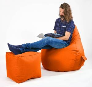 Sitzsack-Hocker Pouf "Cube" 40x40x40cm Orange