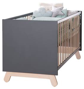 Set de chambre bébé Jara 2 pcs Gris - Bois manufacturé