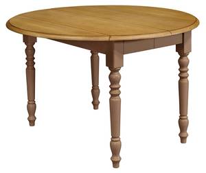 Table Embellie D120, 2 allonges Taupe