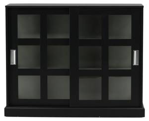 Vitrine LOCK SC120 2D Noir - Bois manufacturé - 120 x 95 x 40 cm