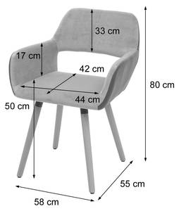 Esszimmerstuhl A50 II Braun - Braun - Textil - Holz teilmassiv