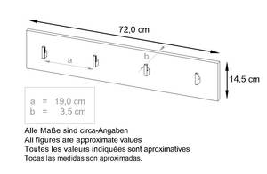 Garderobenleiste Linea V2 Hochglanz Cremeweiß