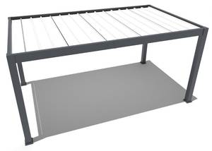 Freistehender Carport Grau - Metall - 300 x 255 x 530 cm