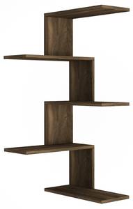 Wandregal Eckregal  Caniko Walnuss Braun - Holzwerkstoff - 52 x 109 x 22 cm