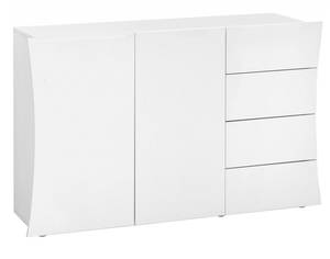 Placard Dmogno Blanc - Bois manufacturé - 124 x 82 x 40 cm