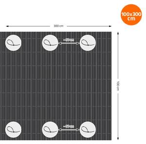 Sichtschutzzaun aus PVC 300 x 100 cm