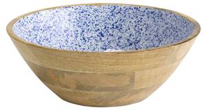 Schale 1054 Blau - Massivholz - Holzart/Dekor - 30 x 11 x 30 cm