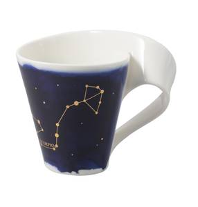 Tasse Skorpion NewWave Stars Blau - Weiß - Porzellan - 10 x 12 x 13 cm