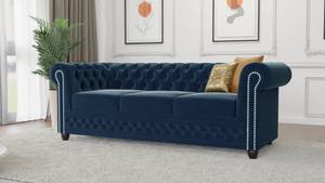 Polstergarnitur Karl 3+2+1, Chesterfield Marineblau