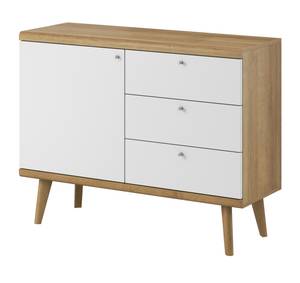 Commode PRIMO PKSZ107 Beige - Blanc - Bois manufacturé - Matière plastique - 107 x 83 x 40 cm