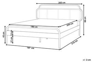 Doppelbett BOUSSICOURT Breite: 202 cm