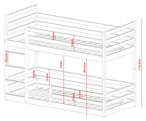 Etagenbett MINI BB002 Weiß