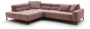 Ecksofa OHIO Pink - Armlehne davorstehend links - Ecke davorstehend links